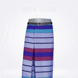 Boys Lungi-Royal Blue Purple Turquoise